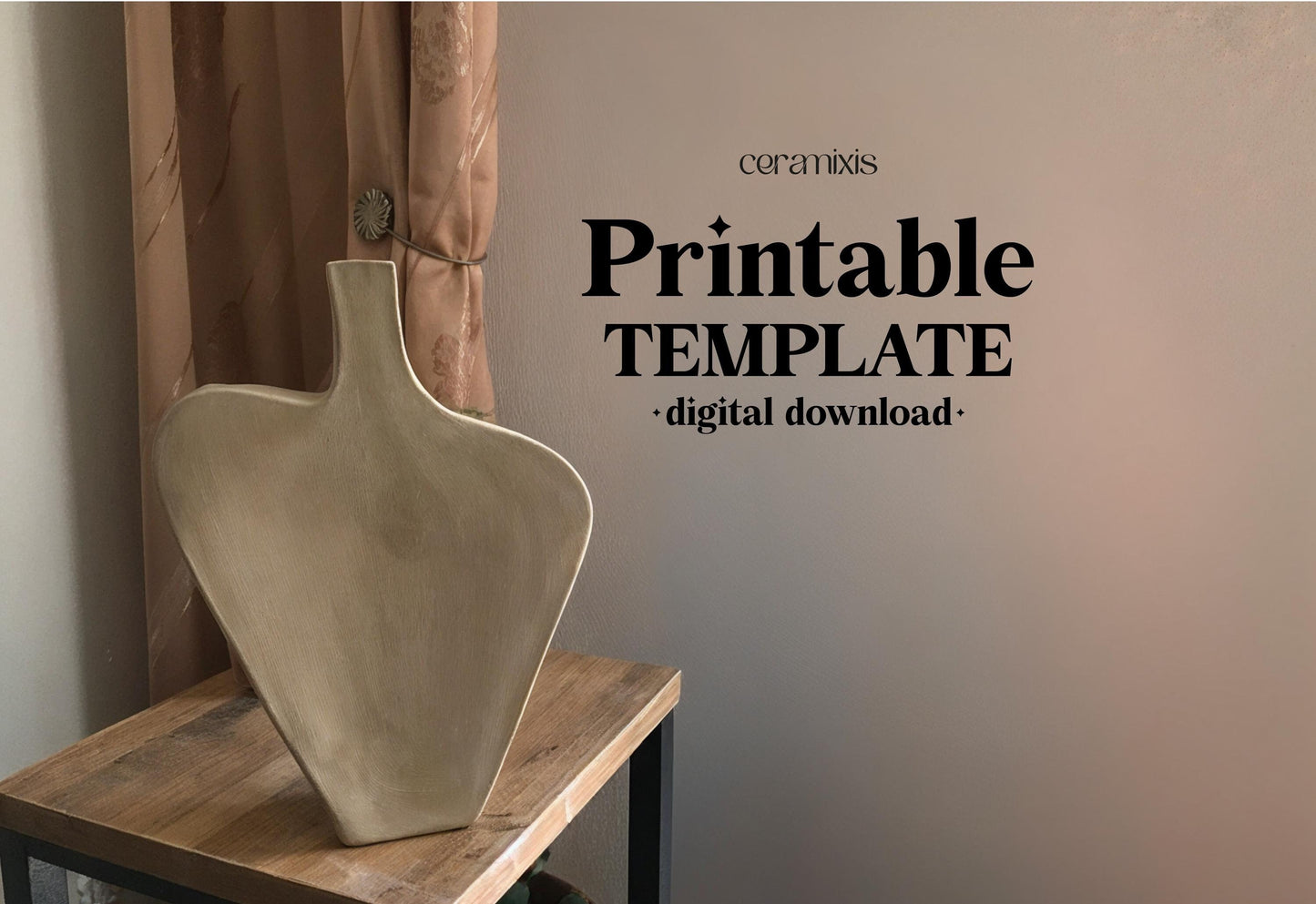 Vase Pottery Template, Ceramic Slab Building, Digital Download
