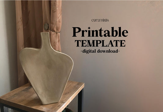 Vase Pottery Template, Ceramic Slab Building, Digital Download