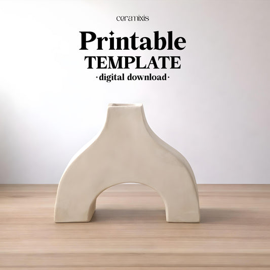 Vase Pottery Template, Ceramic Slab Building, Digital Download