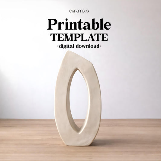 Vase Pottery Template, Ceramic Slab Building, Digital Download