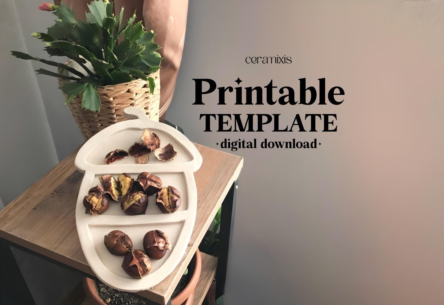 Acorn Plate Slab Building Template | Pottery Template | Ceramic Tools | Handbuilding | Digital Download