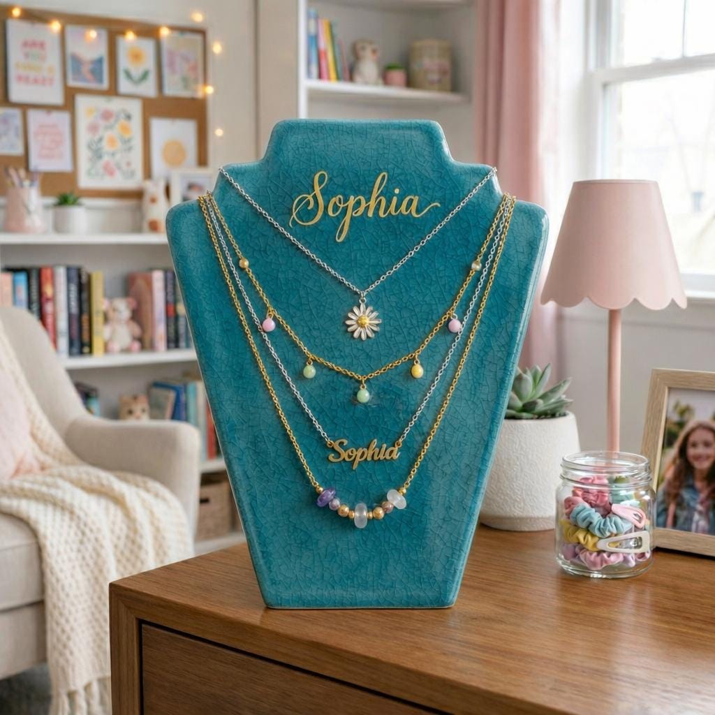 Necklace Display Pottery Template, Ceramic Slab Building, Digital Download