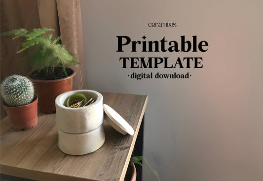 Jewelry Box Pottery Template, Ceramic Slab Building, Digital Download