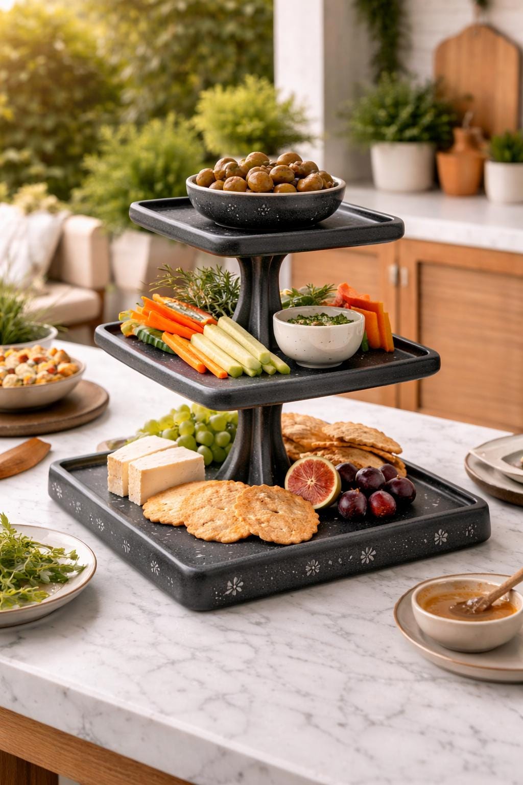 Dessert Serving Stand Pottery Template, Ceramic Slab Building, Digital Download