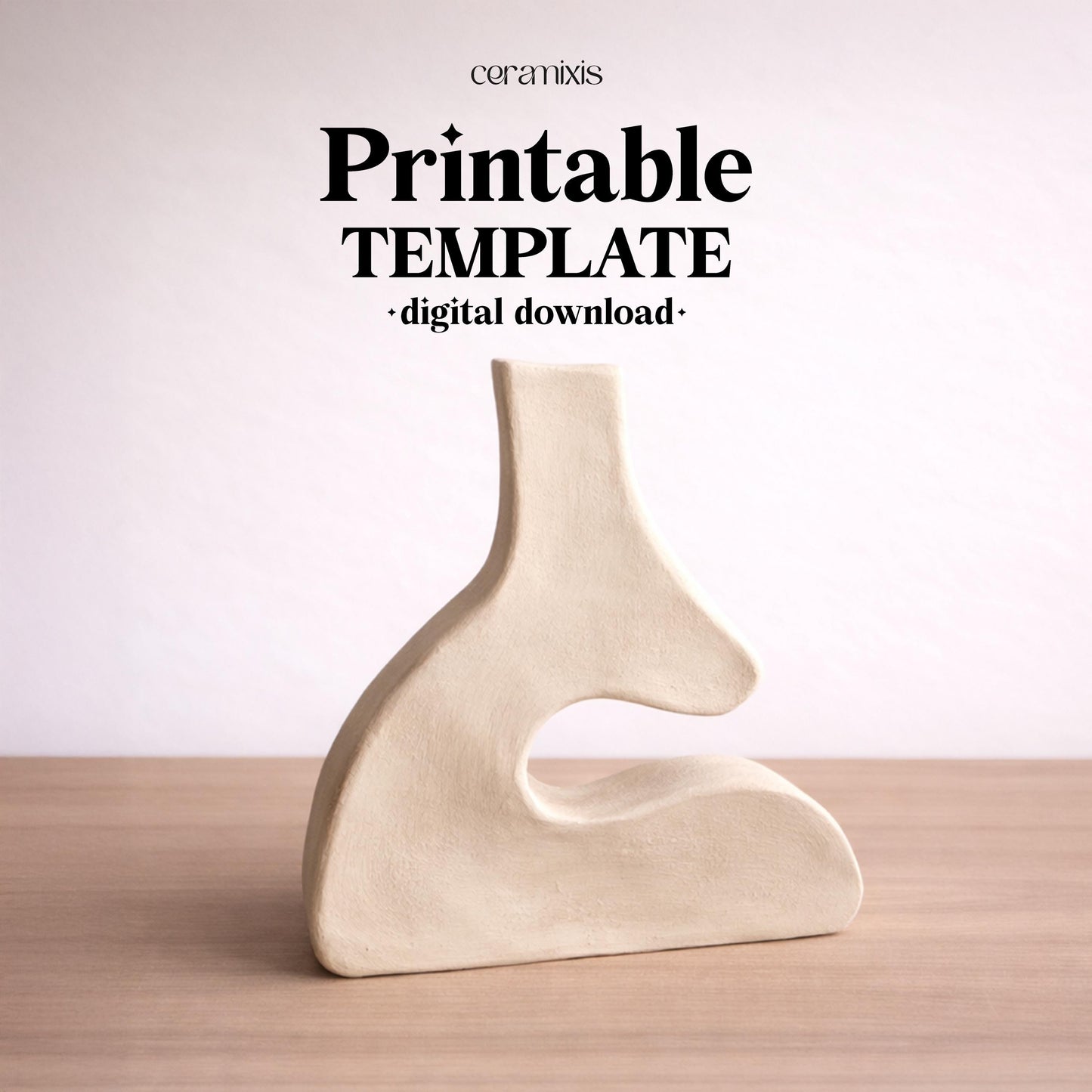 Vase Pottery Template, Ceramic Slab Building, Digital Download