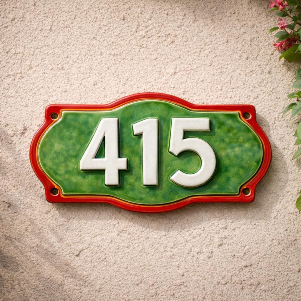 House Number Sign Set Pottery Template, Ceramic Slab Building, Digital Download