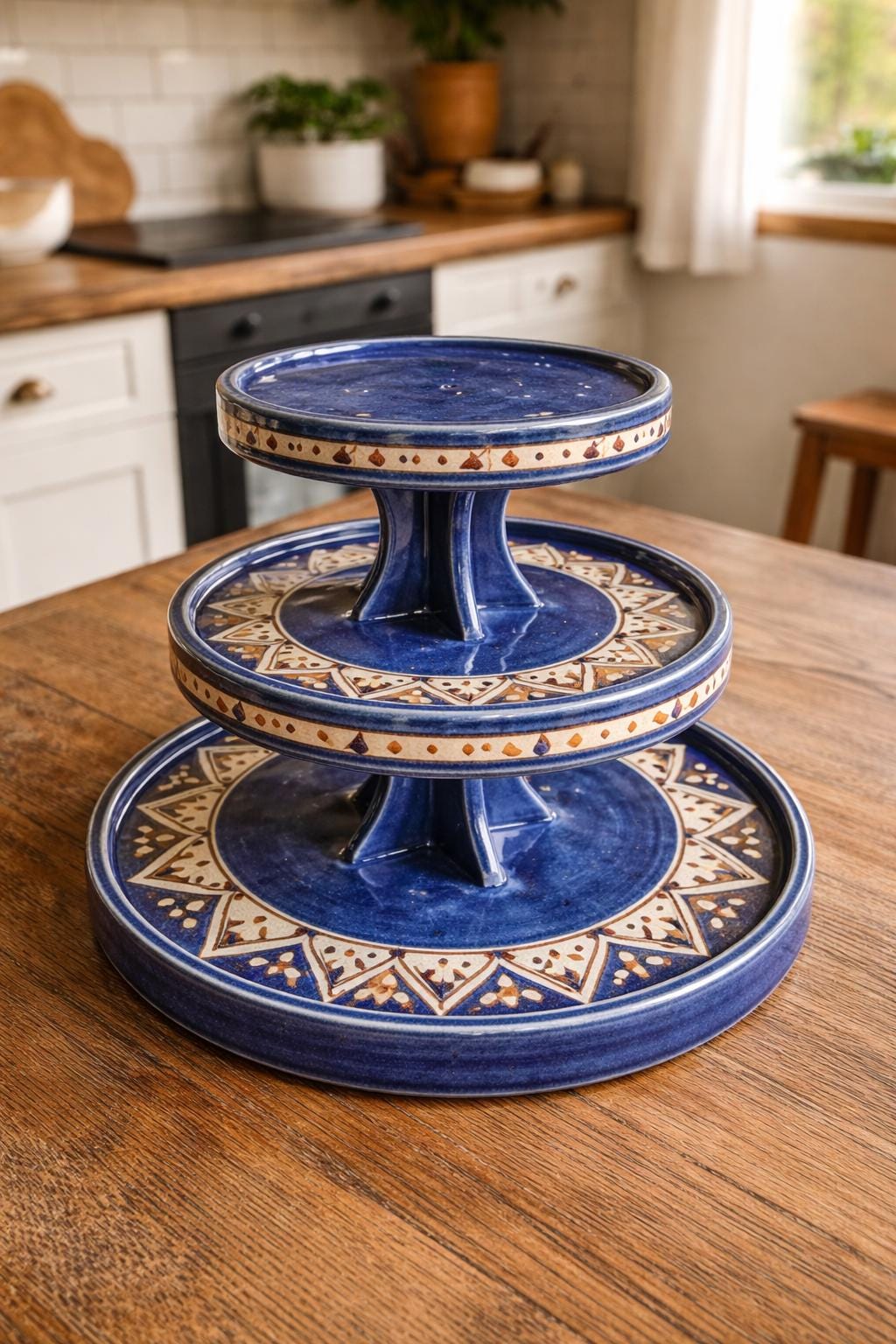 Dessert Serving Stand Pottery Template, Ceramic Slab Building, Digital Download