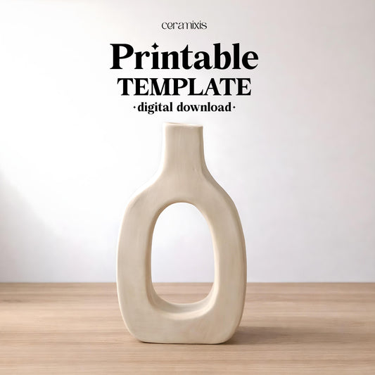 Vase Pottery Template, Ceramic Slab Building, Digital Download