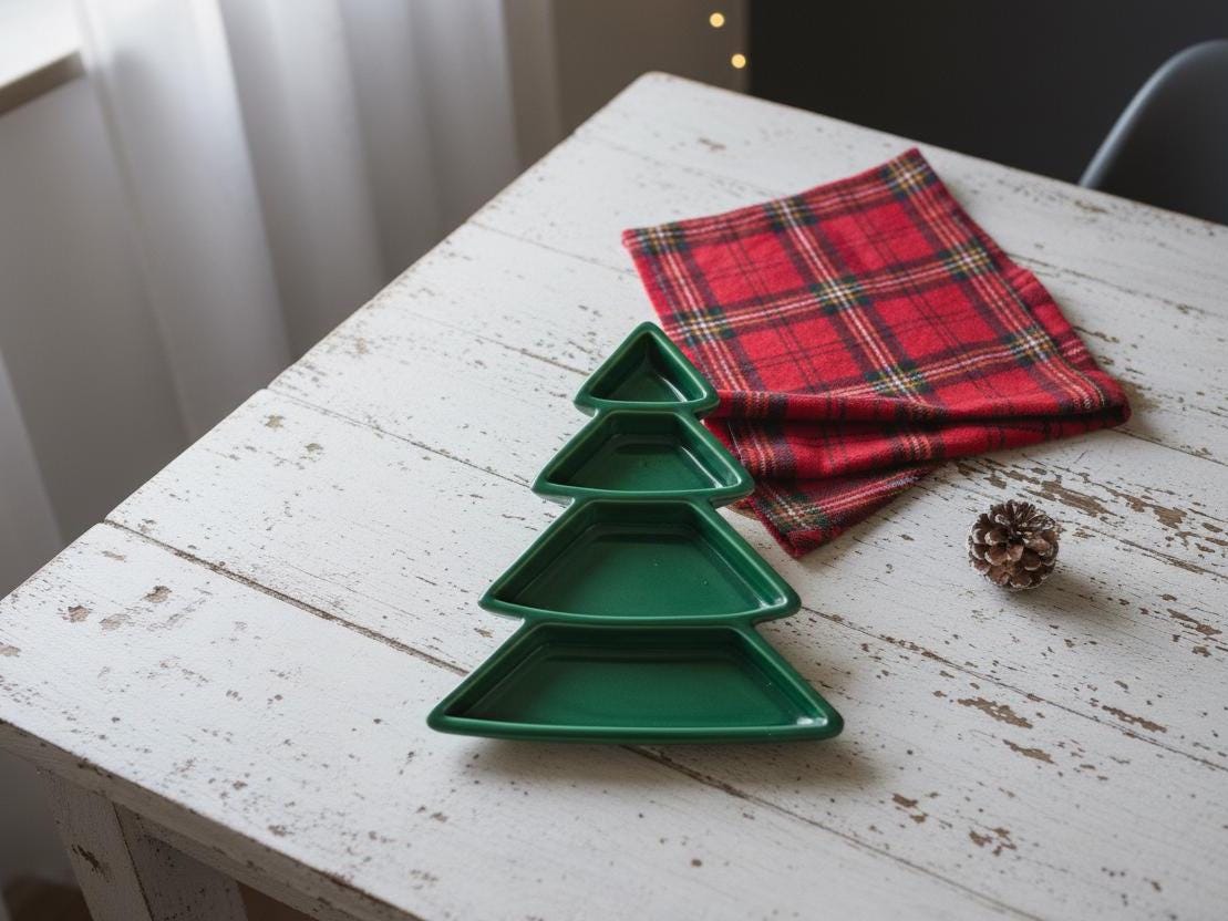 Christmas Tree Plate Pottery Template, Ceramic Slab Building, Digital Download