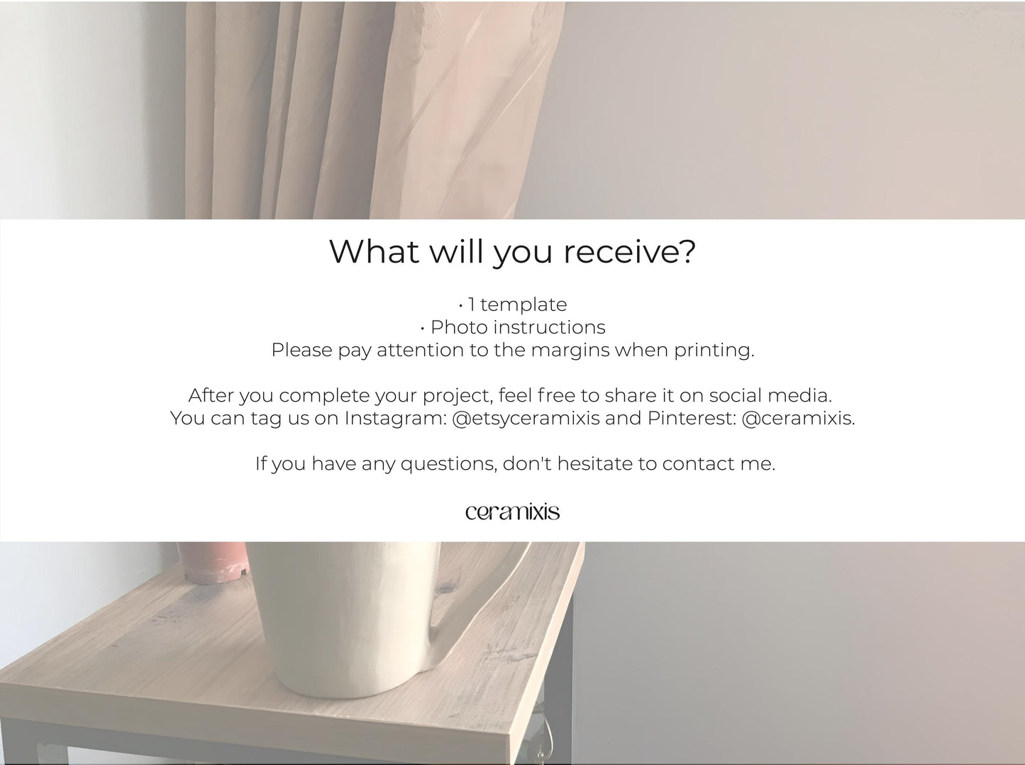 Mug Pottery Template, Ceramic Slab Building, Digital Download
