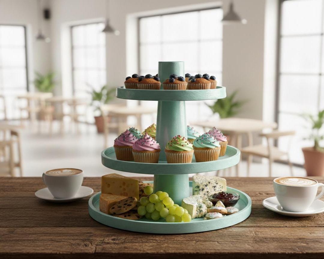 Dessert Serving Stand Pottery Template, Ceramic Slab Building, Video Tutorial, Digital Download