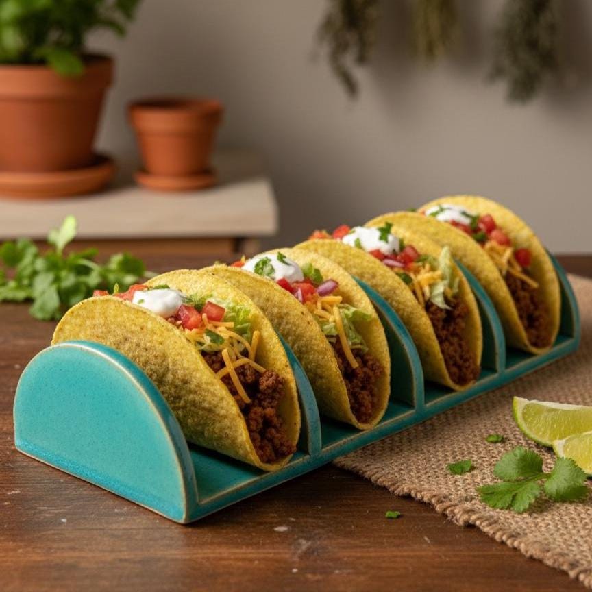Taco Holder Pottery Template, Ceramic Slab Building, Digital Download