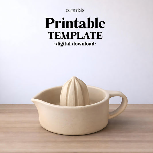 Citrus Juicer Pottery Template, Ceramic Slab Building, Digital Download