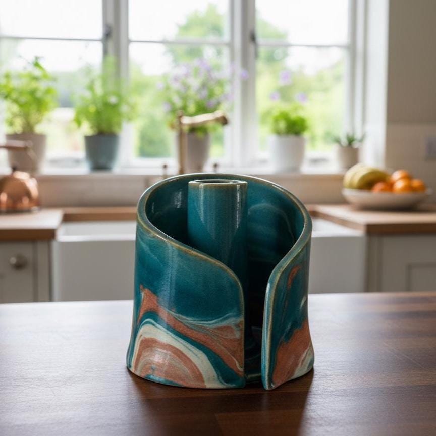 Paper Towel Holder Pottery Template, Ceramic Slab Building, Digital Download