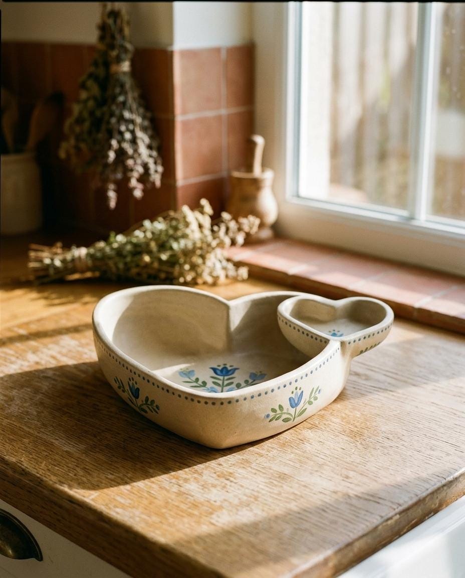 Heart Shaped Chips and Dip Bowl Template, Ceramic Slab Building, Digital Download