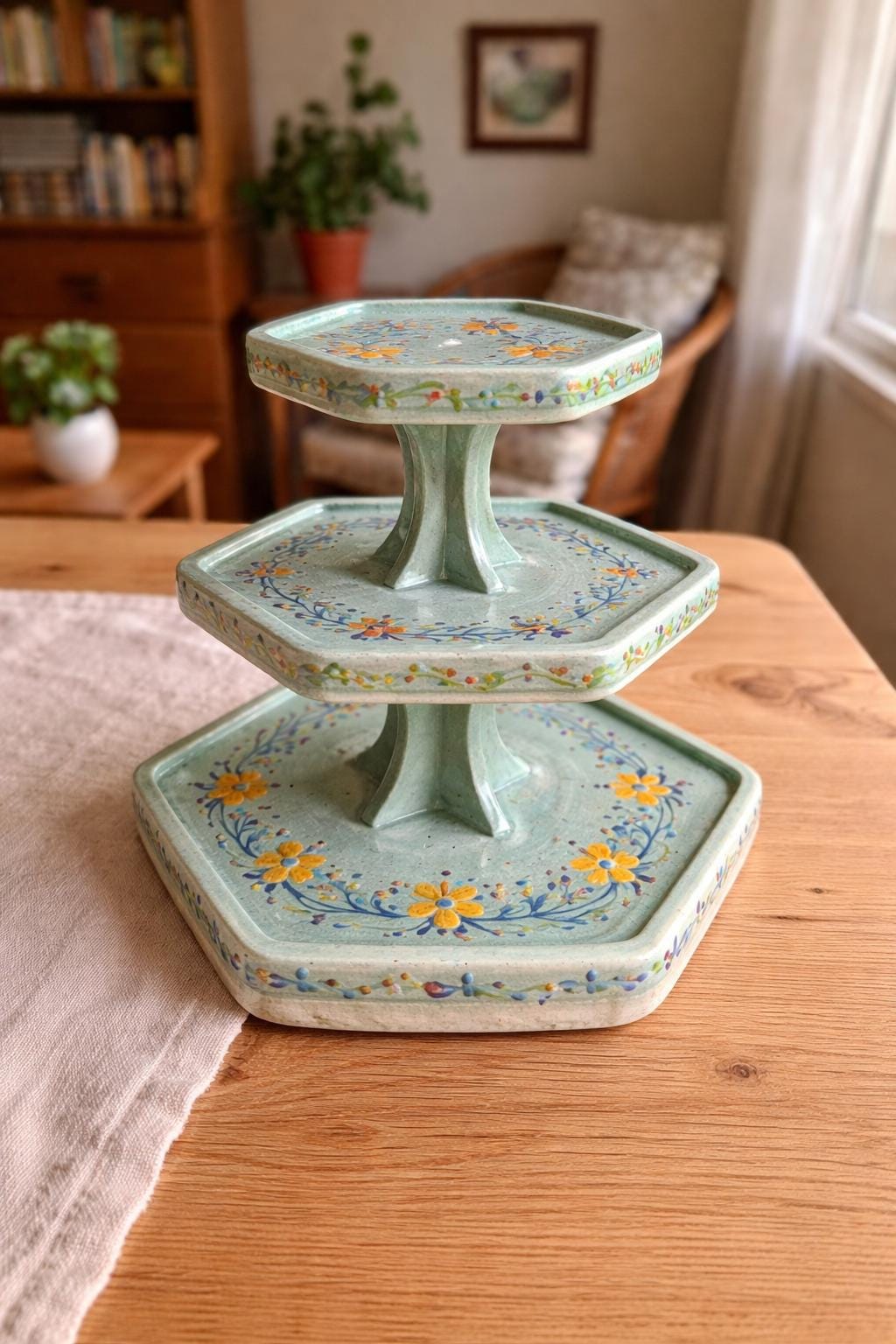 Dessert Serving Stand Pottery Template, Ceramic Slab Building, Digital Download