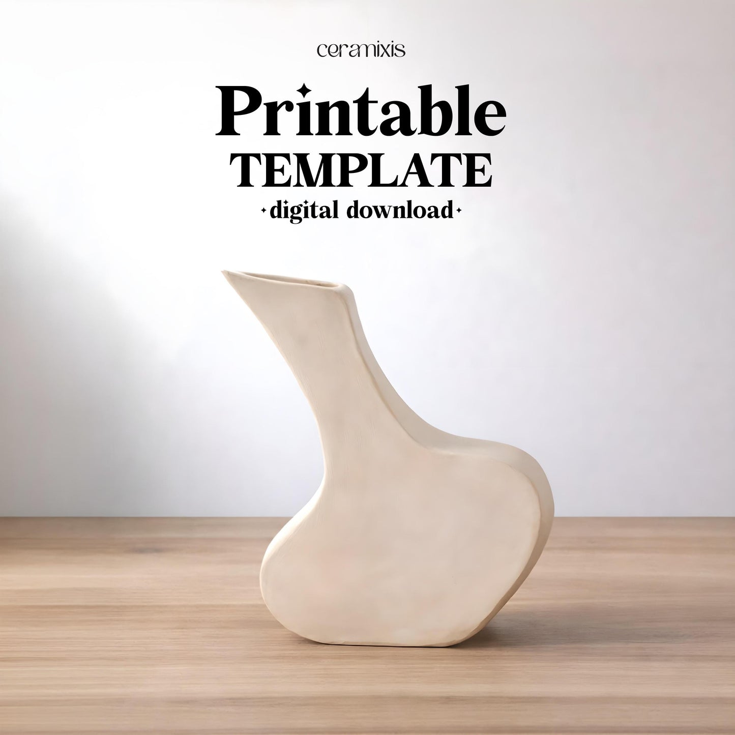 Vase Pottery Template, Ceramic Slab Building, Digital Download