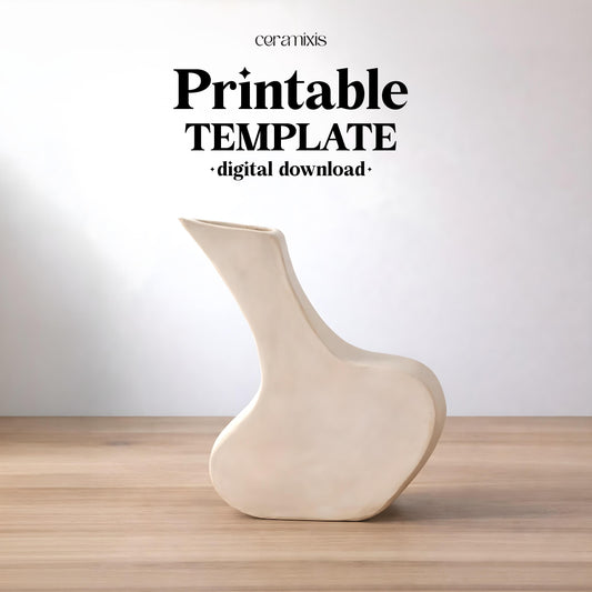 Vase Pottery Template, Ceramic Slab Building, Digital Download