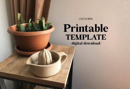 Citrus Juicer Pottery Template, Ceramic Slab Building, Digital Download