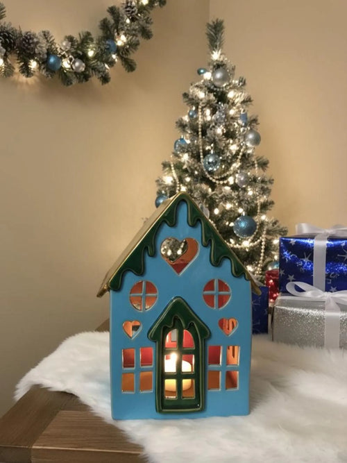 Christmas Candle Holder Pottery Template, Ceramic Slab Building, Digital Download