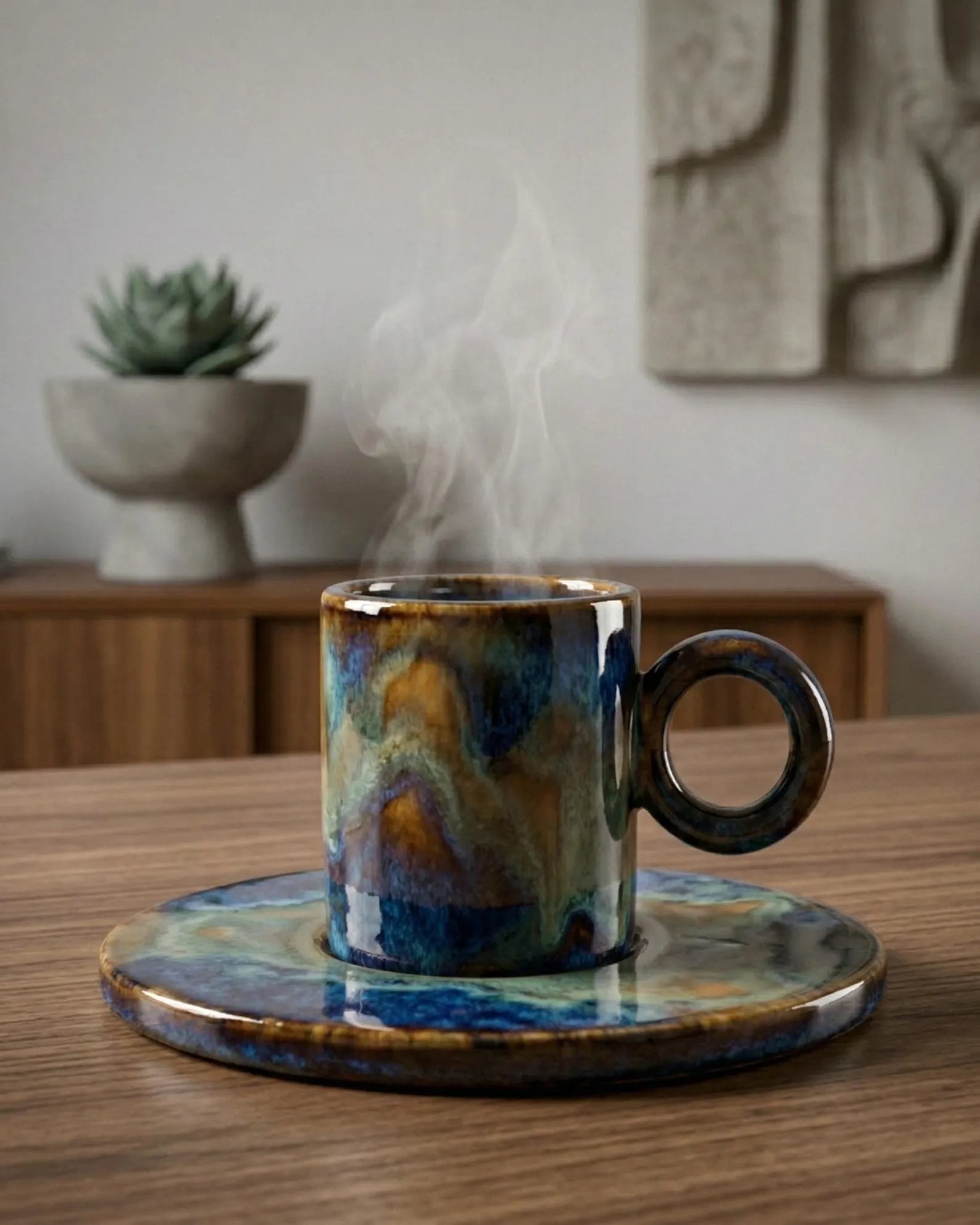 Espresso Cup Pottery Template, Turkish Coffee Mug, Ceramic Slab Building, Digital Download
