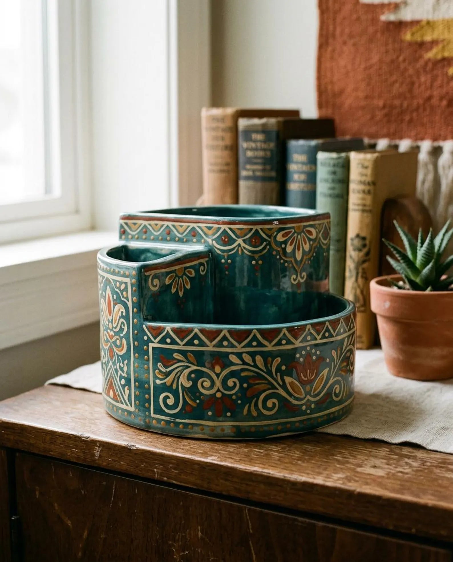 Desk Organizer Pottery Template, Ceramic Slab Building, Digital Download