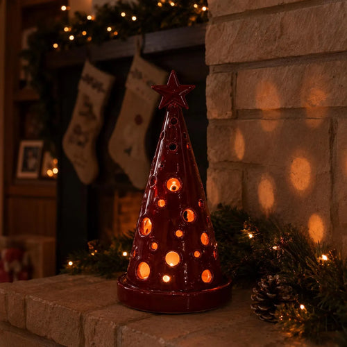 Cone Candle Holder Pottery Template, Ceramic Slab Building, Christmas Home Decor,  Digital Download