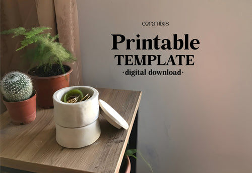 Jewelry Box Pottery Template, Ceramic Slab Building, Digital Download