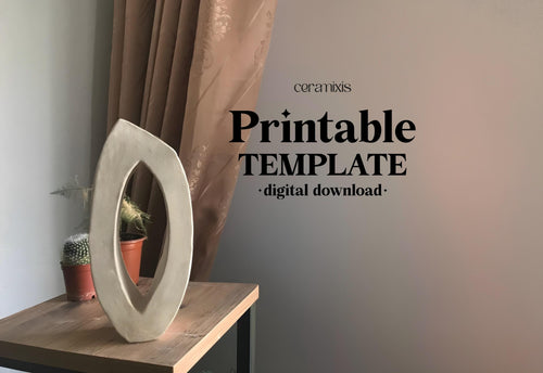 Vase Pottery Template – Design 7, Ceramic Slab Building, Digital Download