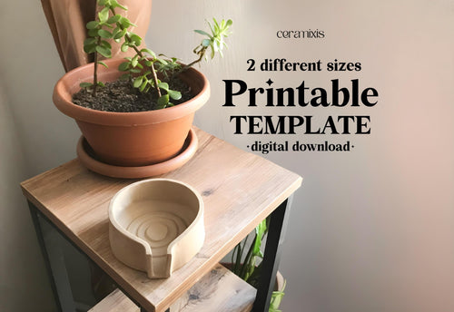 Self Draining Soap Dish Pottery Template, Ceramic Slab Building, Digital Download