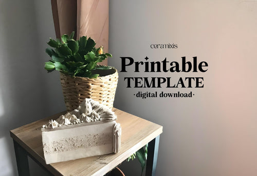 Slice Cake Jar Pottery Template, Ceramic Slab Building, Digital Download