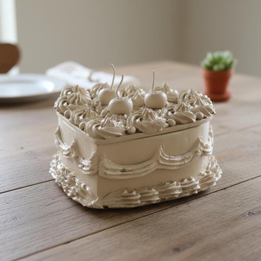Heart Cake Box Organizer Pottery Template, Ceramic Slab Building, Digital Download