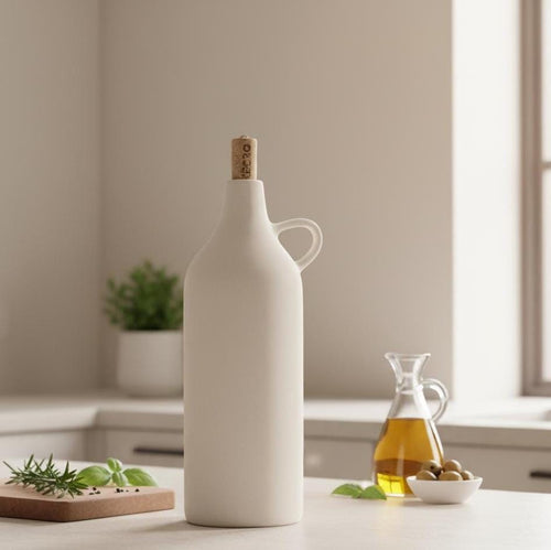 Oil Bottle Pottery Template, Ceramic Slab Building, Video Tutorial, Digital Download