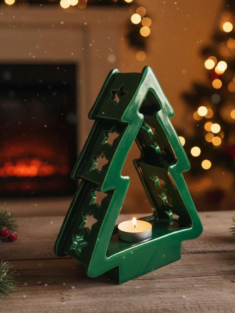Tree Candle Holder Pottery Template, Ceramic Slab Building, Digital Download