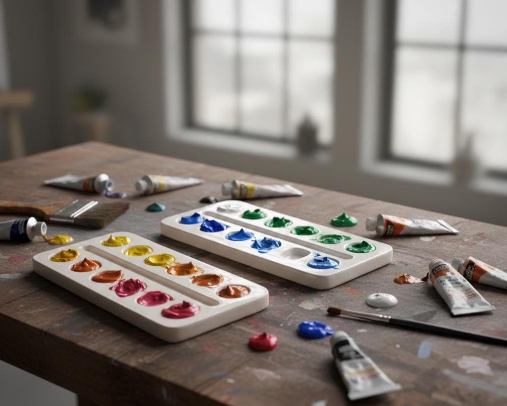 Paint Palette Pottery Template – Design 1, Ceramic Slab Building, Digital Download