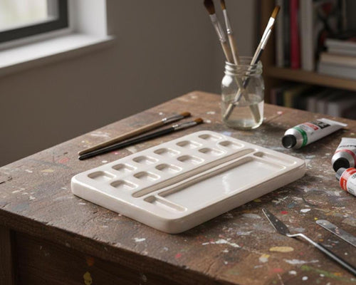 Paint Palette Pottery Template – Design 2, Ceramic Slab Building, Digital Download