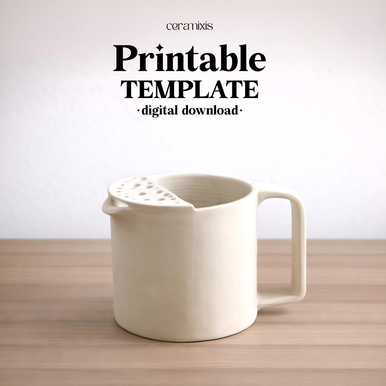 Berry Bowl Pottery Template, Fruit Colander, Ceramic Slab Building, Digital Download