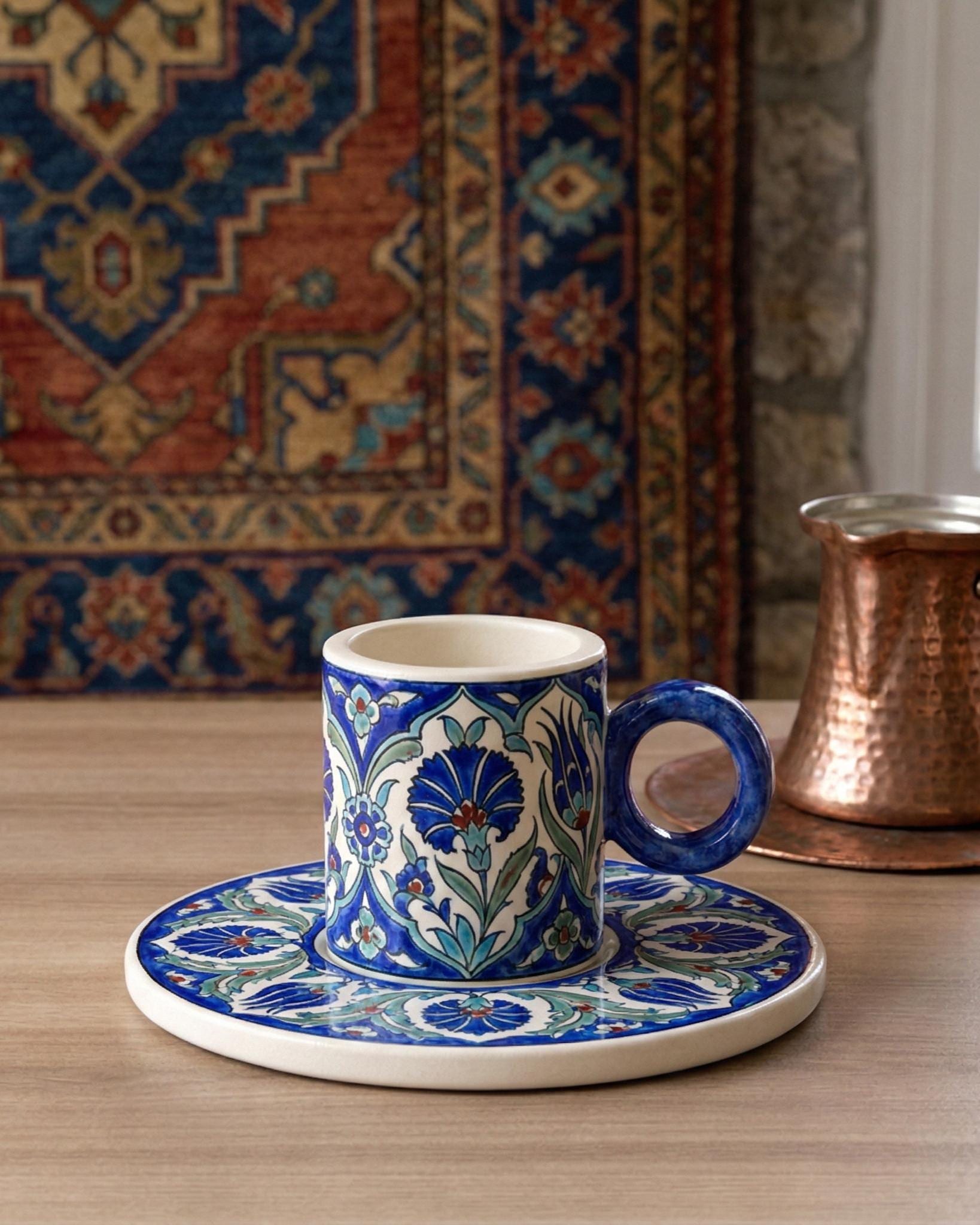 Espresso Cup Pottery Template, Turkish Coffee Mug, Ceramic Slab Building, Digital Download