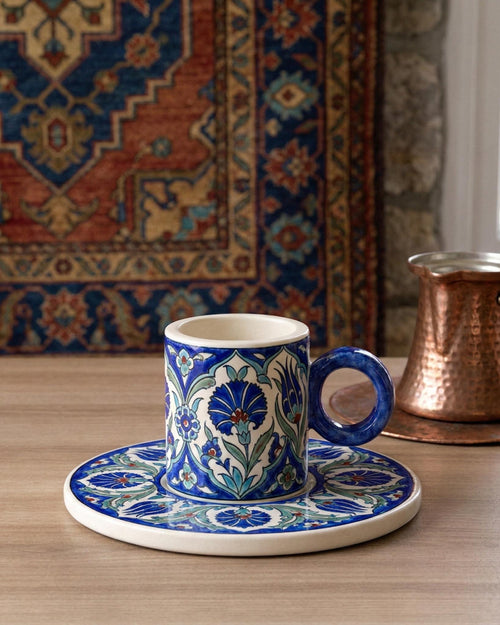 Espresso Cup Pottery Template, Turkish Coffee Mug, Ceramic Slab Building, Digital Download