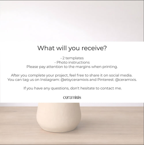 Ibrik Pottery Template, Turkish Coffee Pot, Ceramic Slab Building, Video Tutorial, Digital Download