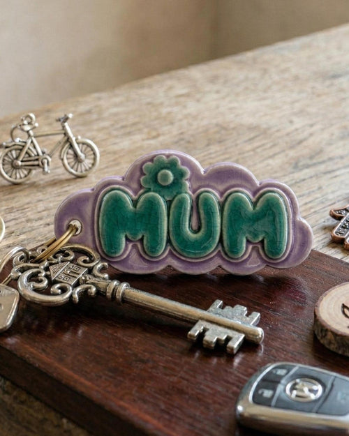 Mum Keychain Pottery Template, Ceramic Slab Building, Digital Download