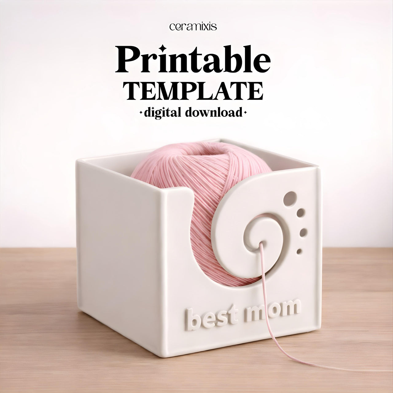 Yarn Bowl Pottery Template – Design 2, Ceramic Slab Building, Digital Download