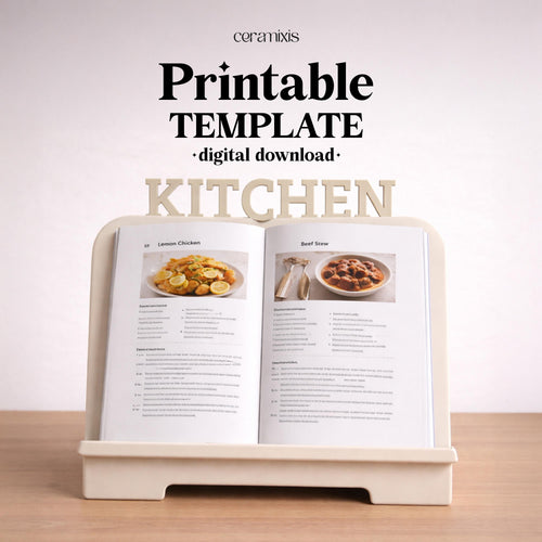 Cookbook Stand Pottery Template, Ceramic Slab Building, Digital Download