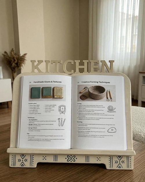 Cookbook Stand Pottery Template, Ceramic Slab Building, Digital Download