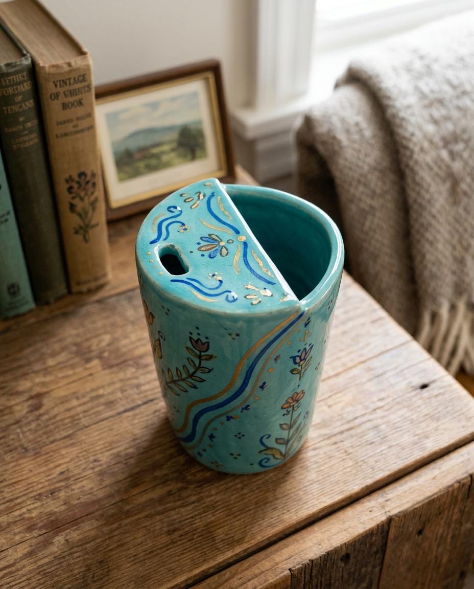 Travel Mug Pottery Template, Ceramic Slab Building, Digital Download