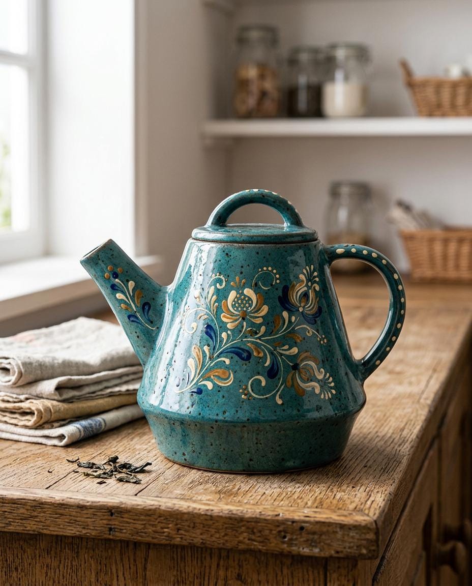 Teapot Pottery Template, Ceramic Slab Building, Digital Download
