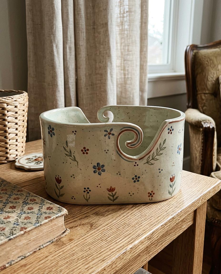 Yarn Bowl Pottery Template – Design 1, Ceramic Slab Building, Digital Download