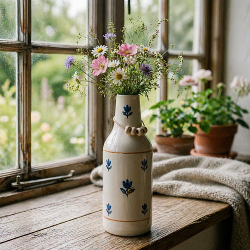 Bottle Vase Pottery Template, Ceramic Slab Building, Digital Download