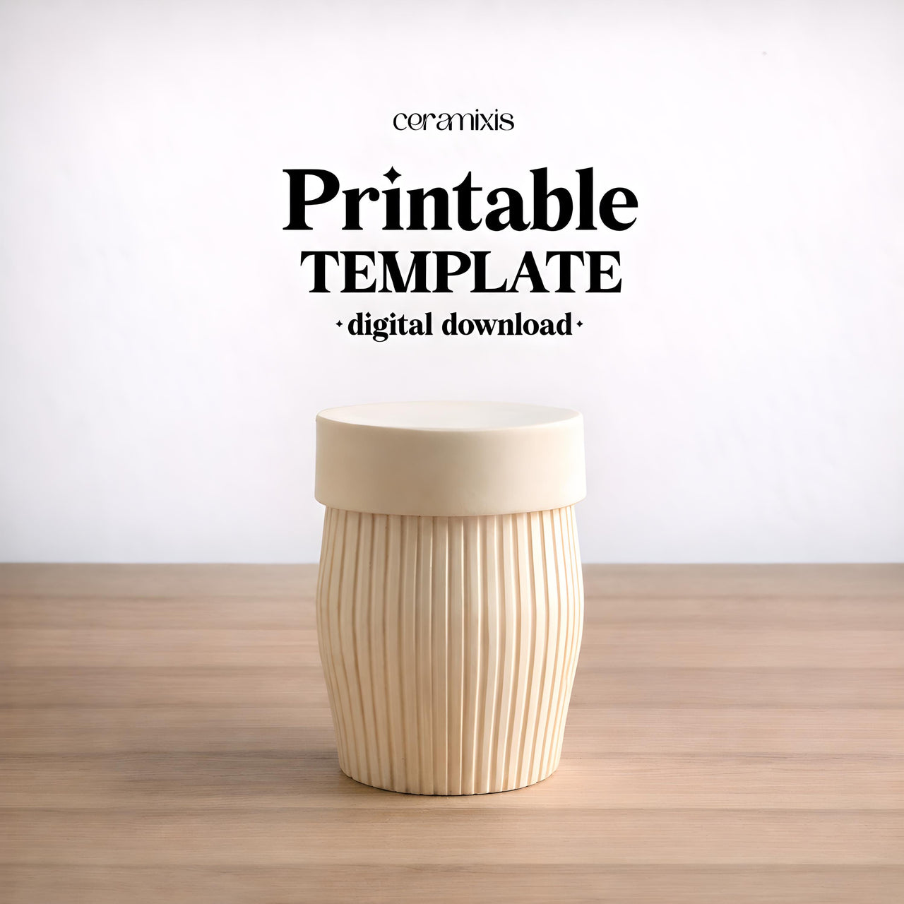 Lidded Box Pottery Template – Design 2, Ceramic Slab Building, Digital Download