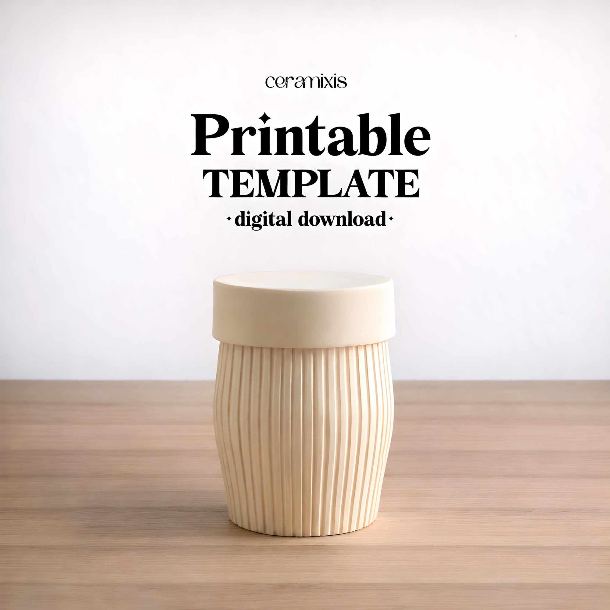 Lidded Box Pottery Template – Design 2, Ceramic Slab Building, Digital Download